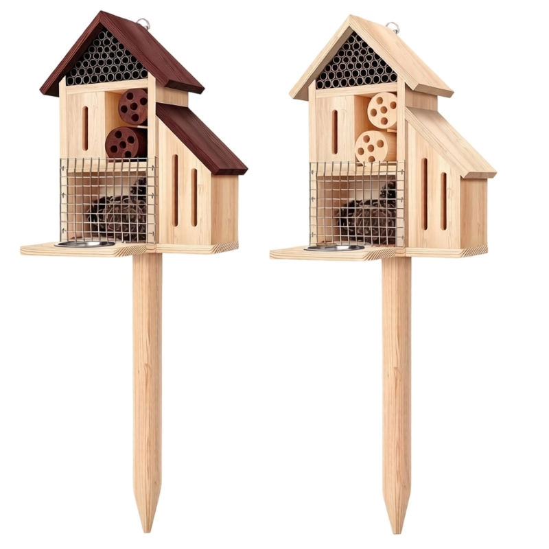 Insect Hotel Wood - بيت حشرات خشبي على وتد، فندق