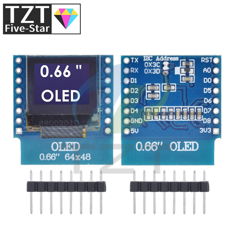 Smart Garden Esp32 - TZT 1/3 قطعة 0.66 بوصة OLED