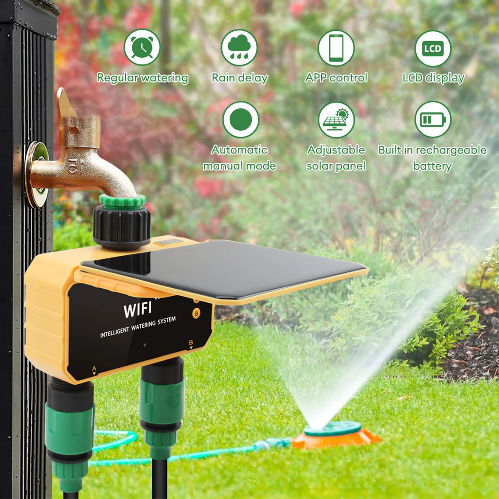 Smart Garden Solar - مؤقت ري ذكي يعمل بالطاقة الشمسية