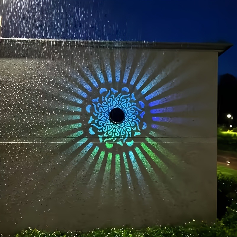 Smart Garden Solar - مصباح جداري شمسي LED بتصميم ماندالا،