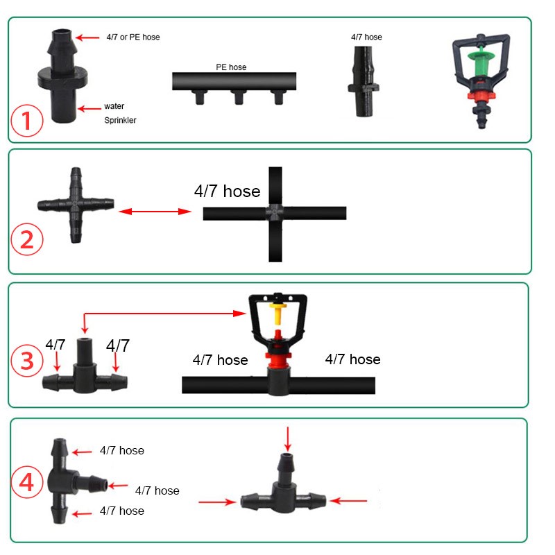 50 قطعة موصلات ري بالتنقيط للح - مراجعة Smart Garden Sprinkler System وسعره