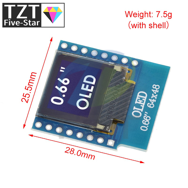 TZT 1/3 قطعة 0.66 بوصة OLED وح - مراجعة Smart Garden Esp32 وسعره