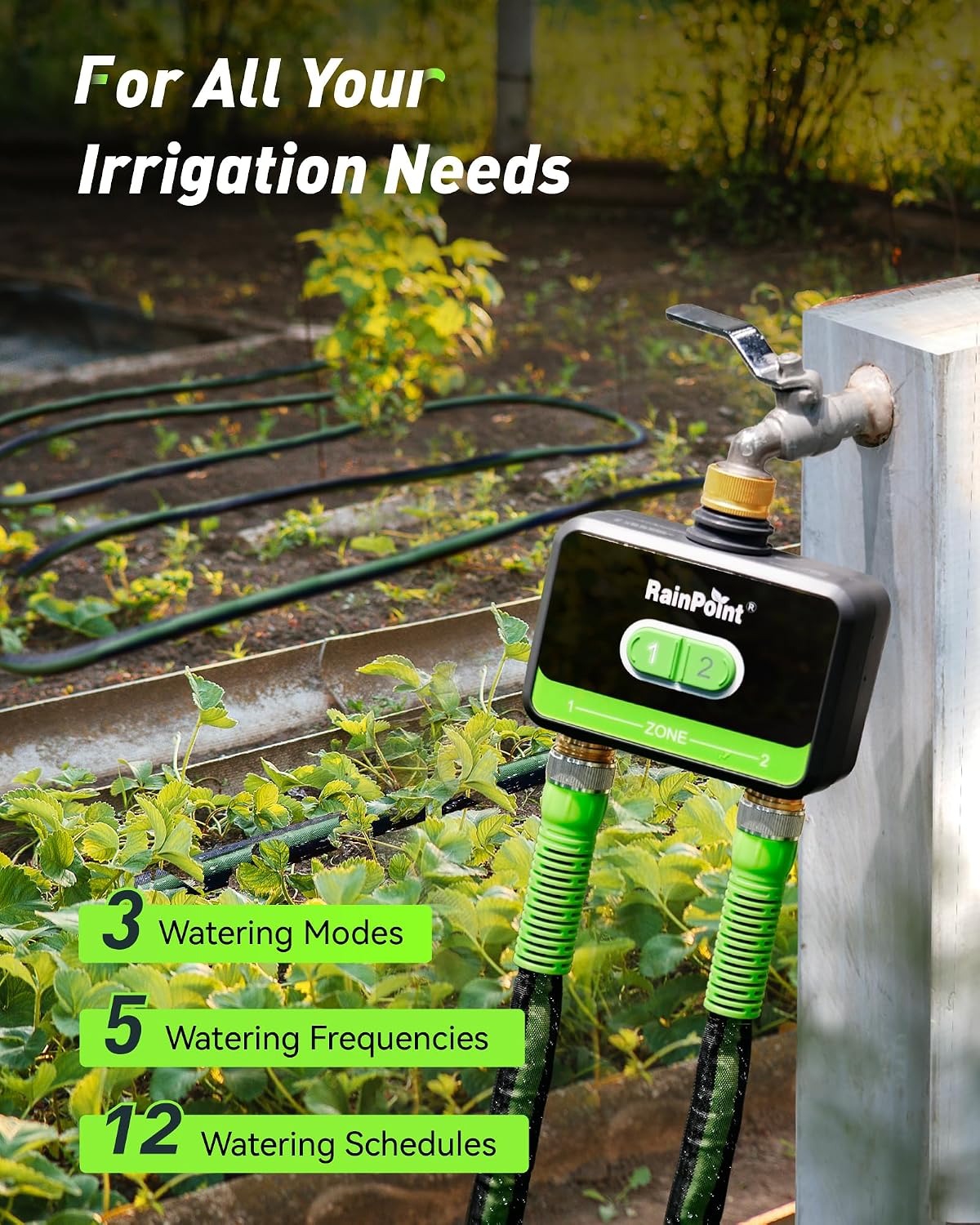 جهاز توقيت ري ذكي ثنائي المناط - مراجعة Smart Garden Sprinkler System وسعره