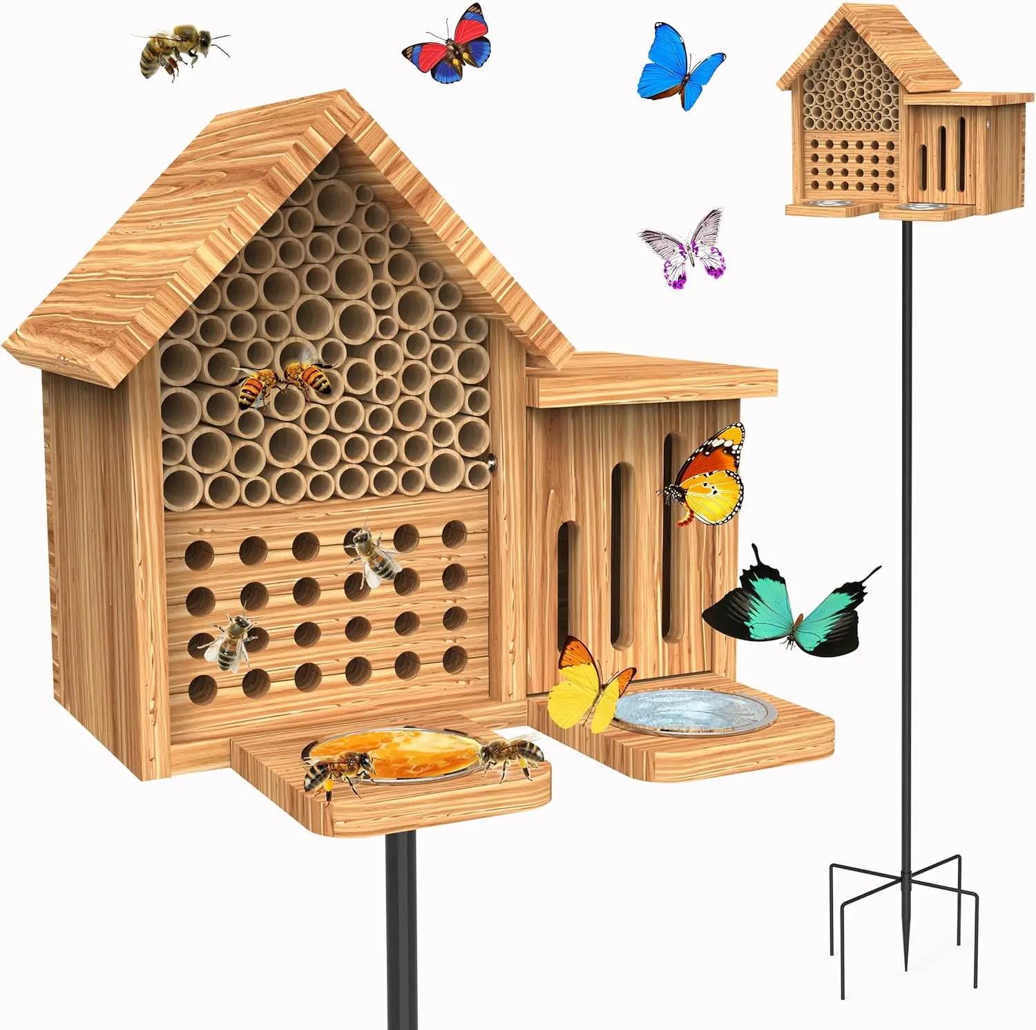 بيت نحل خشبي طبيعي مقاوم للماء - مراجعة Insect Hotel Wood وسعره