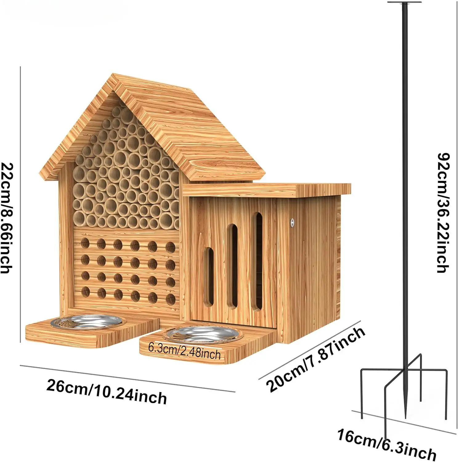 بيت نحل خشبي طبيعي مقاوم للماء - مراجعة Insect Hotel Wood وسعره