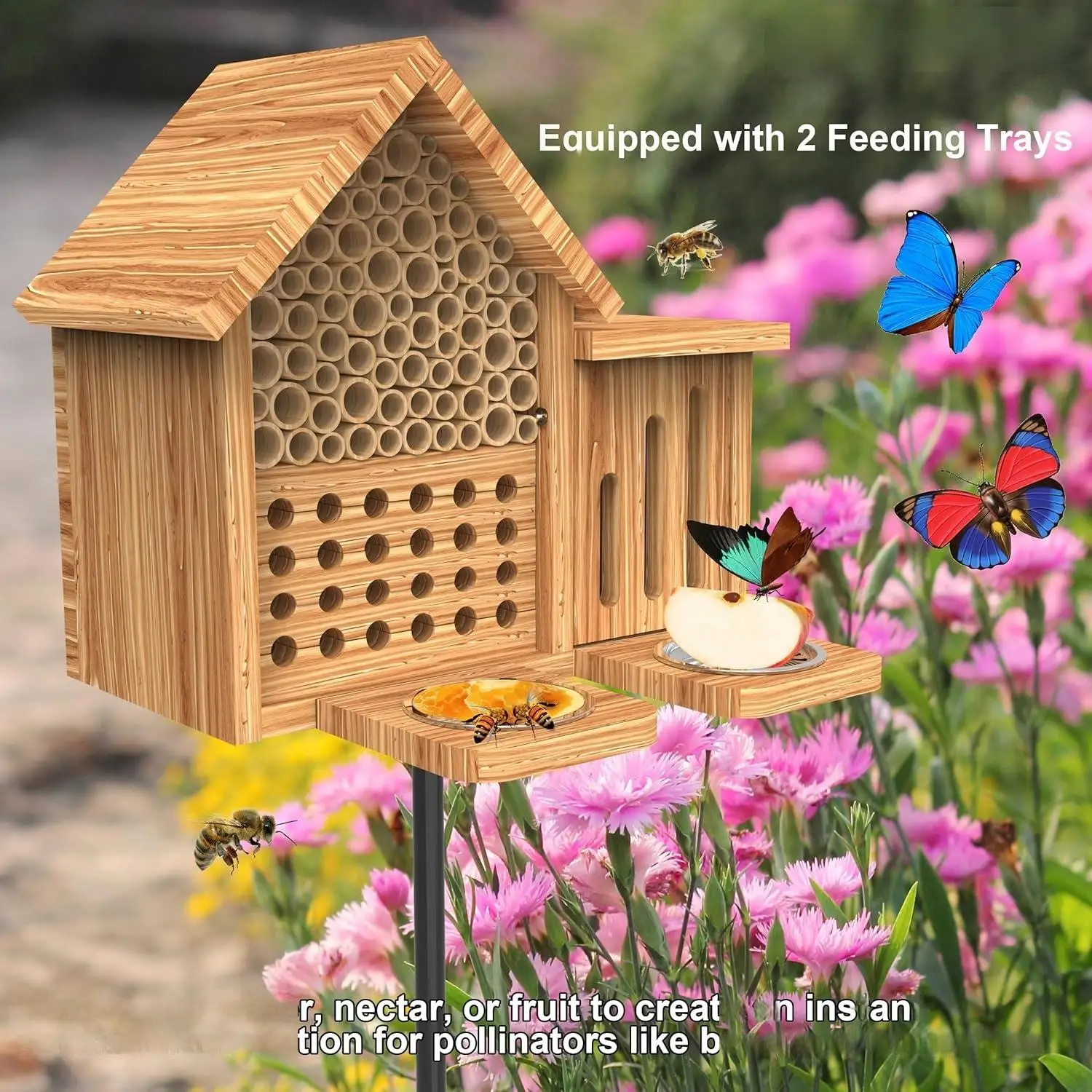 بيت نحل خشبي طبيعي مقاوم للماء - مراجعة Insect Hotel Wood وسعره