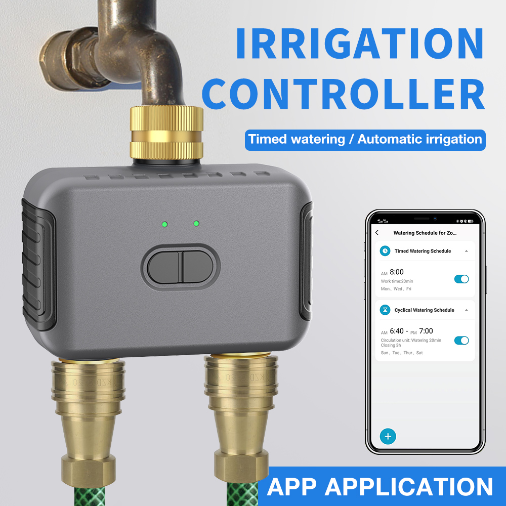 Tuya 2 منطقة سقي الموقت حديقة  - مراجعة Smart Garden Sprinkler System وسعره